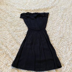 Strapless black dress